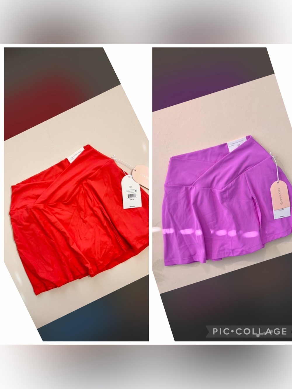 Women’s Red M and Purple S Skirt Pack - Stylish Everyday Skirts